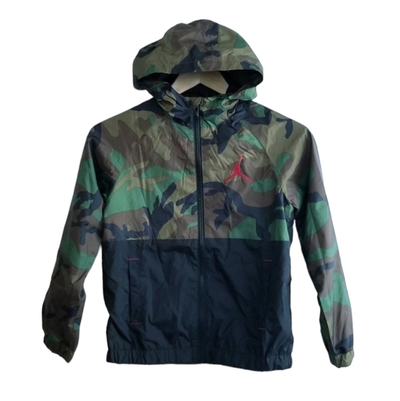 Jordan Boy's Camo Full-Zip Water-Repellent Hoodie Jacket NEW - Picture 2 of 15